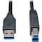 Tripp Lite Tripp Lite 3ft USB 3.0 SuperSpeed Device Cable 5 Gbps A Male / B Male Black U322-003-BK - alternate 1